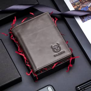 Bullcaptain Men's Cowhide Short Wallet for $20 Bullcaptain Men's Cowhide Short Wallet for $20