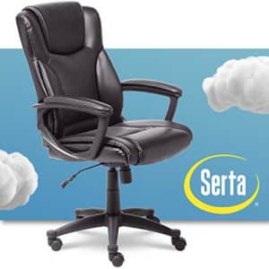 Serta Executive High Back Office Chair with Lumbar Support Ergonomic Upholstered Swivel Gaming for $170