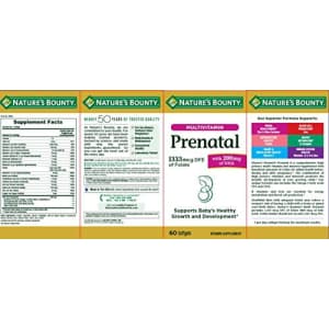 Nature's Bounty Prenatal Multivitamin with 200 mg DHA Softgels, 60 Count for $23 Nature's Bounty Prenatal Multivitamin with 200 mg DHA Softgels, 60 Count for $23