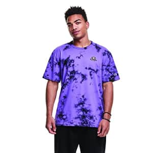Champion mens Champion Men's Galaxy Dye Short Sleeve Tee T Shirt, Galaxy Dye Creative Mauve, for $14