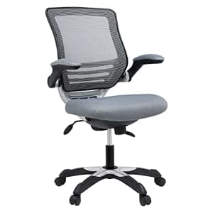 Modway Edge Mesh Back and Mesh Seat Office Chair In Black With Flip-Up Arms in Gray for $141