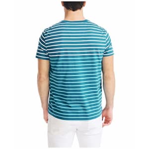 Nautica Men's Striped Crewneck T-Shirt, Rich Teal, X-Small for $25