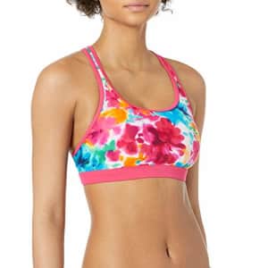Body Glove Women's Equalizer Medium Support Activewear Sport Bra, Volcano Floral, Small for $41