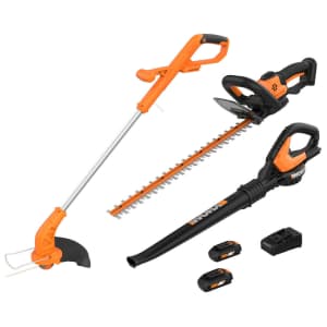 Worx 2-in-1 Trimmer/Edger, Hedge Trimmer, and Leaf Blower Cordless Combo Kit for $192 Worx 2-in-1 Trimmer/Edger, Hedge Trimmer, and Leaf Blower Cordless Combo Kit for $192