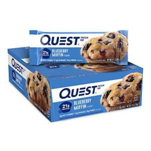 Quest Nutrition Protein Bar Low Carb Gluten Free, Blueberry Muffin 12 Count for $30