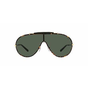 Polo Ralph Lauren Men's PH3132 Aviator Sunglasses, Shiny Gold/Green, 35 mm for $143