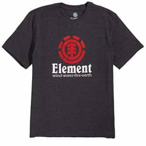 Element Men's Vertical Short Sleeve Tee Shirt, Charcoal Heather, S for $17