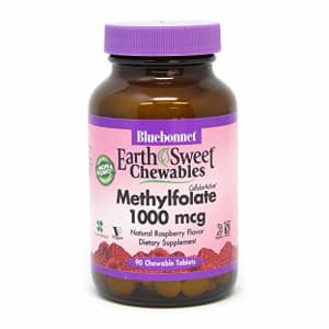 Bluebonnet Earth Sweet Cellular Active Methylfolate 1000 mcg Chewable Tablets, 90 Count for $22 Bluebonnet Earth Sweet Cellular Active Methylfolate 1000 mcg Chewable Tablets, 90 Count for $22