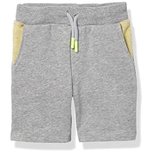GUESS Boys' Pull on French Terry Shorts, Light Heather Grey, 3 for $20