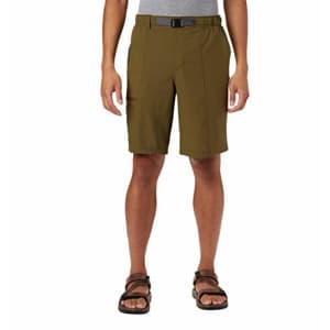Columbia Men's Trail Splash Shorts, Stain & Water Resistant, Sun Protection, New Olive, XX-Large x for $50