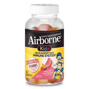 Vitamin C 500mg - Airborne Kids Assorted Fruit Flavored Gummies (63 count in a bottle), Gluten-Free for $25 Vitamin C 500mg - Airborne Kids Assorted Fruit Flavored Gummies (63 count in a bottle), Gluten-Free for $25