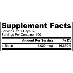 Jarrow Formulas Biotin, Energy Production, Skin and Hair Support, 5000mcg, 100 Veggie Caps for $12 Jarrow Formulas Biotin, Energy Production, Skin and Hair Support, 5000mcg, 100 Veggie Caps for $12