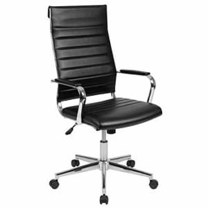 Flash Furniture High Back Black LeatherSoft Contemporary Ribbed Executive Swivel Office Chair for $238 Flash Furniture High Back Black LeatherSoft Contemporary Ribbed Executive Swivel Office Chair for $238