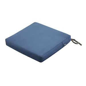 Classic Accessories Ravenna Water-Resistant 19 x 19 x 3 Inch Patio Seat Cushion, Empire Blue, Chair for $37