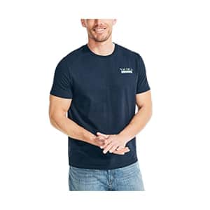 Nautica Men's Sustainably Crafted Short Sleeve Graphic T-Shirt, Navy, X-Large for $16