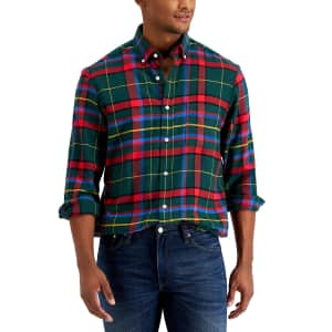 Club Room Men's Plaid Flannel Shirt for $10 Club Room Men's Plaid Flannel Shirt for $10