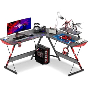 Motpk 51" L-Shaped Gaming Desk for $90 Motpk 51" L-Shaped Gaming Desk for $90