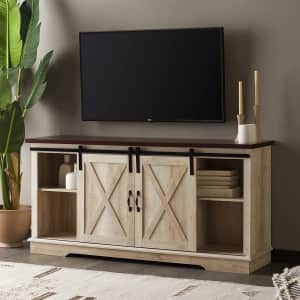 Walker Edison Richmond Modern Farmhouse Sliding Barn Door TV Stand for $192 Walker Edison Richmond Modern Farmhouse Sliding Barn Door TV Stand for $192