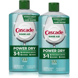 Cascade Power Dry Dishwasher Rinse Aid 16-oz. Bottle 2-Pack for $8 Cascade Power Dry Dishwasher Rinse Aid 16-oz. Bottle 2-Pack for $8