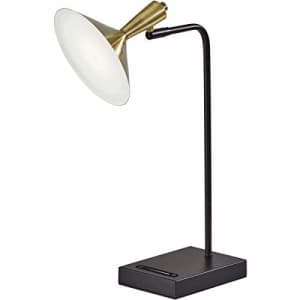 Adesso 4262-01 Lucas Desk Lamp with Smart Switch, 21.75 in, 6W Integrated LED, Black/Antique Brass, for $43