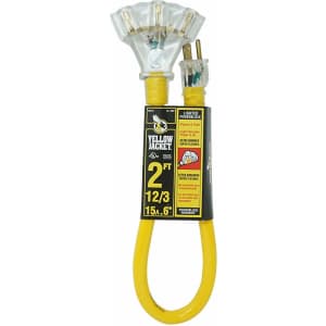 Yellow Jacket 3-Outlet Lighted 2-Foot Extension Cord for $11 Yellow Jacket 3-Outlet Lighted 2-Foot Extension Cord for $11