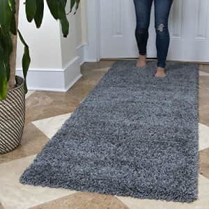 Ottomanson SHG2763-3X8 Solid Shag Rug, 2'7" x 8' Runner, Gray for $40 Ottomanson SHG2763-3X8 Solid Shag Rug, 2'7" x 8' Runner, Gray for $40