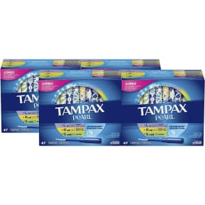Tampax Pearl Plastic Tampon Multipack 47-Count 4-Pack for $35