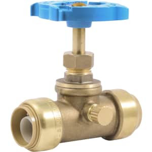 SharkBite 3/4" Stop Valve with Drain and Vent for $12