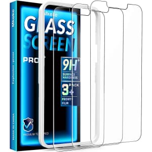 Mkeke iPhone 13 Pro Max Glass Screen Protector 3-Pack for $3 Mkeke iPhone 13 Pro Max Glass Screen Protector 3-Pack for $3