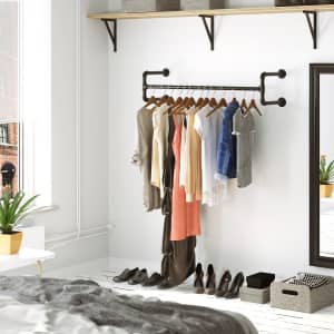 Coastal Farmhouse Holms 43" Wall-Mounted Clothes Rack for $47 Coastal Farmhouse Holms 43" Wall-Mounted Clothes Rack for $47