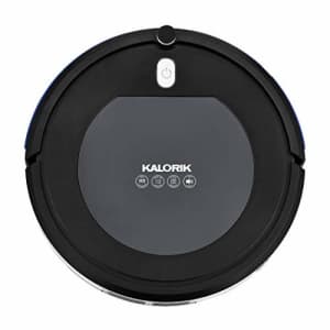 Kalorik Home Ionic Pure Air Rechargeable Robot Vacuum with Four Smart Cleaning Modes, Black and Gray for $120