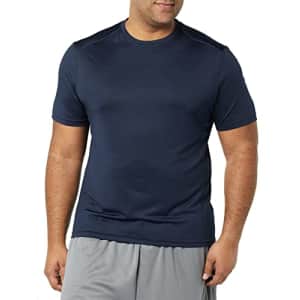 Amazon Essentials Men's 4XL Big & Tall Tech Stretch Short-Sleeve T-Shirt, Navy, 4X-Large, Label: for $15