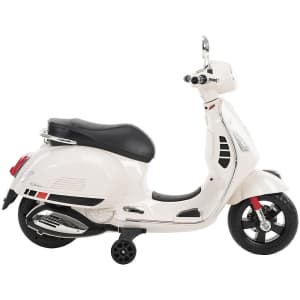 Huffy Kids' 6V Vespa Ride-On Electric Scooter for $130