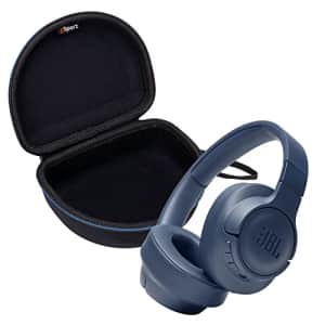 JBL Tune 760NC On-Ear Wireless Noise Cancelling Headphone Bundle with gSport Case (Blue) for $90