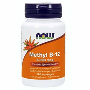 Now Foods NOW Supplements, Methyl B-12 (Methylcobalamin) 5,000 mcg, Nervous System Health*, 120 Lozenges for $26