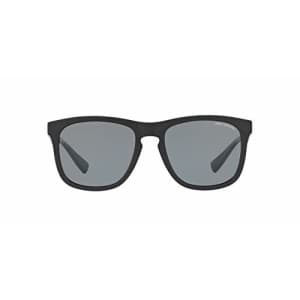 A|X Armani Exchange Men's AX4058S Square Sunglasses, Matte Black/Polarized Grey, 55 mm for $51