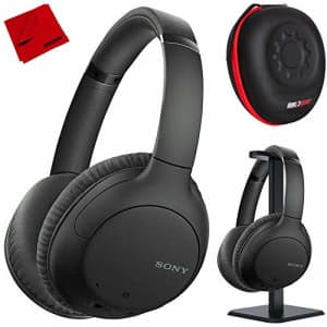 Sony WH-CH710N Wireless Noise-Canceling Headphones Bundle with Deco Gear Headphone Case and Stand for $118