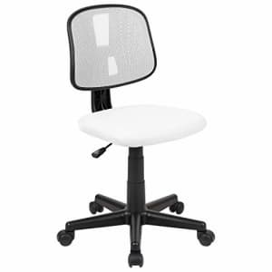 Flash Furniture Flash Fundamentals Mid-Back White Mesh Swivel Task Office Chair with Pivot Back for $60