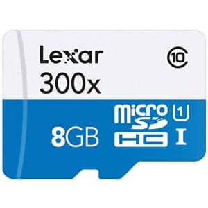 Lexar High-Performance microSDHC 300x 8GB UHS-I/U1 Flash Memory Card - LSDMI8GBBBNL300 for $18