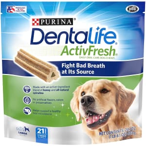 Purina DentaLife Adult Large Breed Dental Dog Chew Treat 21-Pack for $6.79 via Sub & Save Purina DentaLife Adult Large Breed Dental Dog Chew Treat 21-Pack for $6.79 via Sub & Save