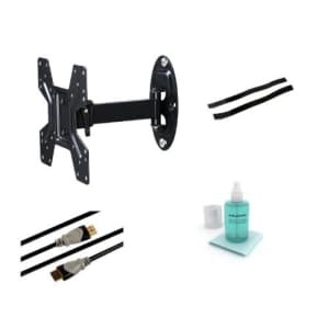 Atlantic 63635939 Articulating TV Wall Mount Kit for 10-Inch to 37-Inch Flat Panel TVs, Black for $34