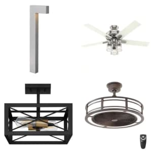 Ceiling Fans and Lighting at Home Depot: Up to 45% off
