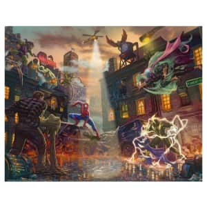 Thomas Kinkade Studios Spider-Man vs. The Sinister Six 11" x 14" Art Print for $20 Thomas Kinkade Studios Spider-Man vs. The Sinister Six 11" x 14" Art Print for $20
