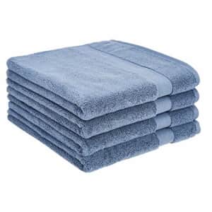 AmazonBasics Dual Performance Bath Towel - 4-Pack, True Blue for $35 AmazonBasics Dual Performance Bath Towel - 4-Pack, True Blue for $35