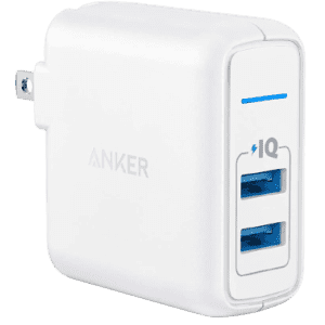 Anker PowerPort 2 Elite 24W Dual-Port USB Wall Charger for $14