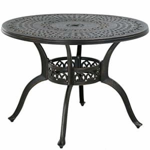 FDW Patio Table Patio Dining Table Outdoor Dining Table Wrought Iron Patio Furniture Patio Furniture for $200