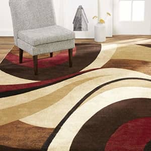 Home Dynamix Tribeca Slade Modern Area Rug, Abstract Brown/Red 18.9"x31.5" for $9