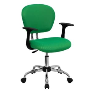 Flash Furniture Mid-Back Bright Green Mesh Padded Swivel Task Office Chair with Chrome Base and Arms for $136