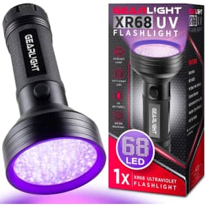 GearLight UV Black Light Flashlight for $6