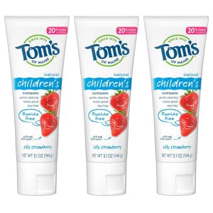 Tom's of Maine Anticavity Fluoride Children's Toothpaste 3-Pack for $9.52 via Sub & Save Tom's of Maine Anticavity Fluoride Children's Toothpaste 3-Pack for $9.52 via Sub & Save